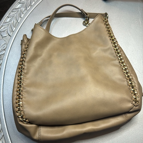 Bebe Los Angeles Gold Chain Satchel Should Bag - Picture 6 of 16